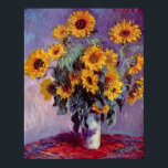 Poster Bouquet de tournesols par Claude Monet<br><div class="desc">Fondateur du mouvement impressionniste,  Claude Monet aimait peindre des peintures de nature contrôlée et des peintures "séries" dans lesquelles un sujet était représenté dans des conditions de lumière et de temps variables.</div>