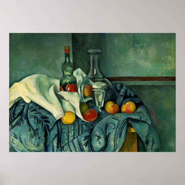Poster Bouteille de menthe poivrée (Paul Cezanne) (Devant)