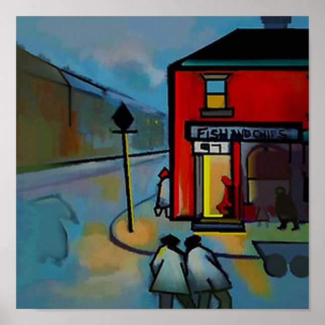 POSTER BOUTIQUE DE POISSON ET DE PORC (Devant)