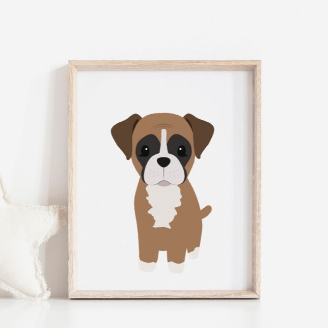 Poster Boxer Puppy Nursery & Kids Decor (Créateur téléchargé)