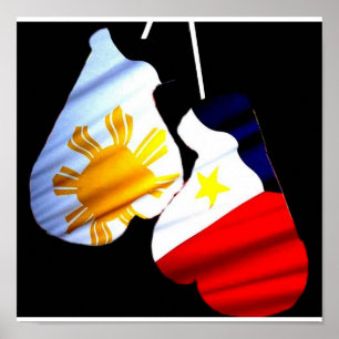 POSTER BOXEUR DE PHILIPPIN DU MARCHAND AMBULANT PACQUIAO