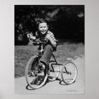 Boy Riding Tricycle