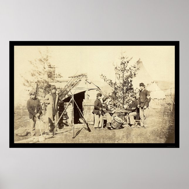 Poster Boys Drummer hors service Jouer aux cartes 1862 (Devant)