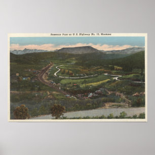 Poster Bozeman, Montana - Bozeman passent dessus la route