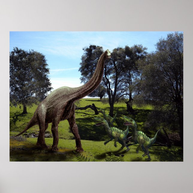Poster ~ Brachiosaurus attaqués par des vélocirapt (Devant)