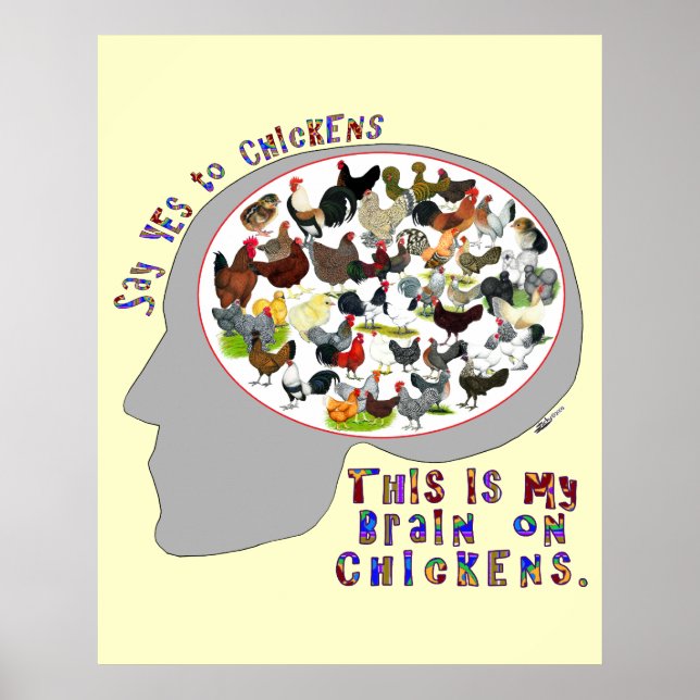 Poster Brain On Chickens (Devant)