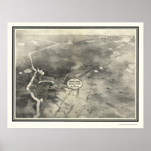 Poster Brainerd, carte panoramique de manganèse - 1914