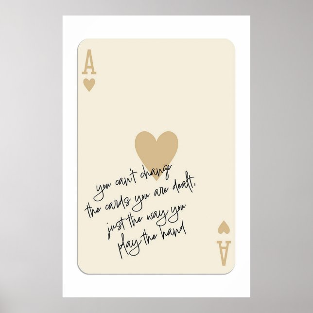 Poster branché Ace of Hearts (Devant)