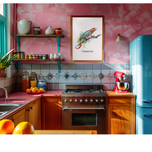 Poster Branche des couleurs : Chameleon Art, coutume