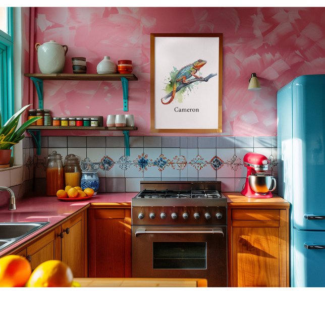 Poster Branche des couleurs : Chameleon Art, coutume (Créateur téléchargé)