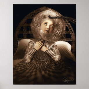 Poster Branché sur l'impression de grille