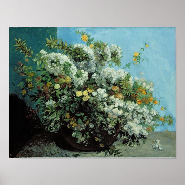 Poster Branches et fleurs, 1855 (Devant)