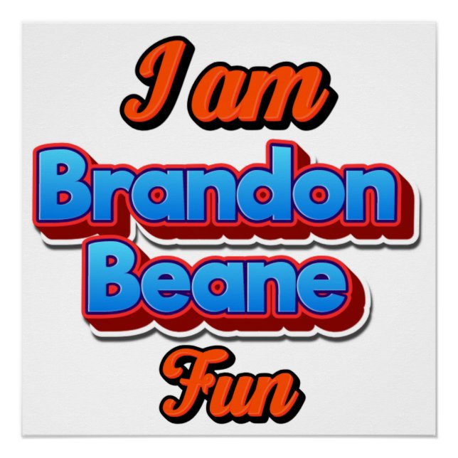 Poster Brandon Beane – Fun, Bold Name Design (Devant)