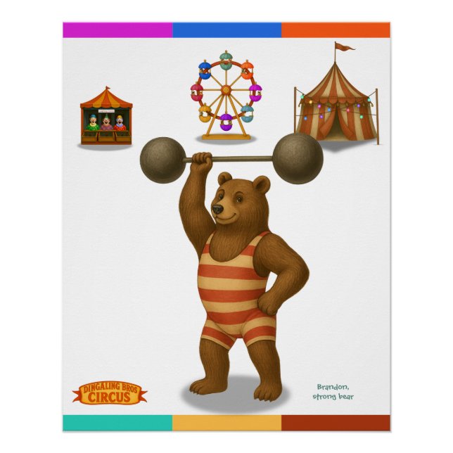 Poster Brandon, ours fort de cirque (Devant)