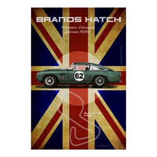 Poster Brands Hatch Aston Martin DB4