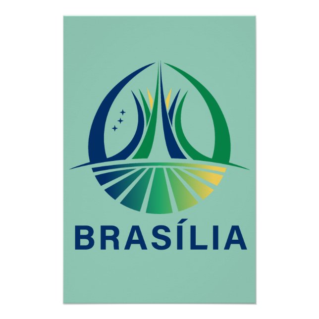 Poster Brasilia capitale du Brésil (Devant)
