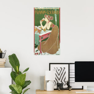 Poster Brasserie Art Nouveau vintage Fraikin-Courard