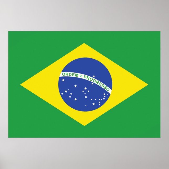 Poster Brazil Flag (Devant)