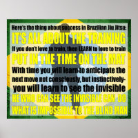 Poster brésilien Jiu Jitsu "Voir l'invisible"