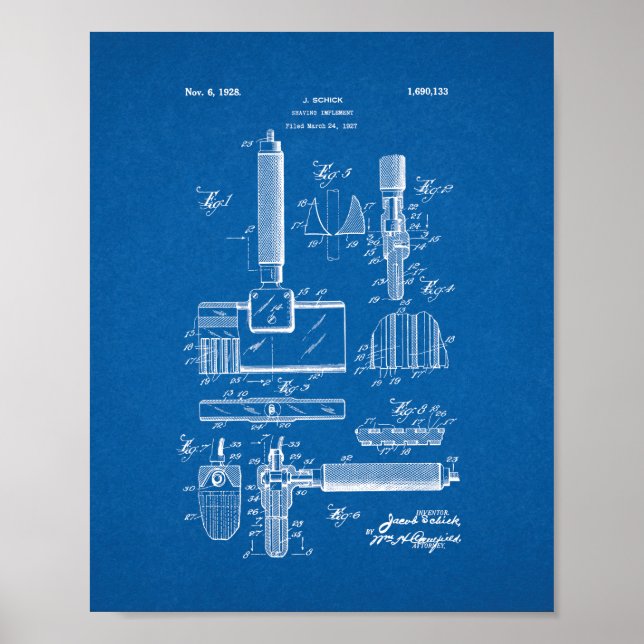Poster Brevet de mise en oeuvre du rasage - Plan directeu (Devant)