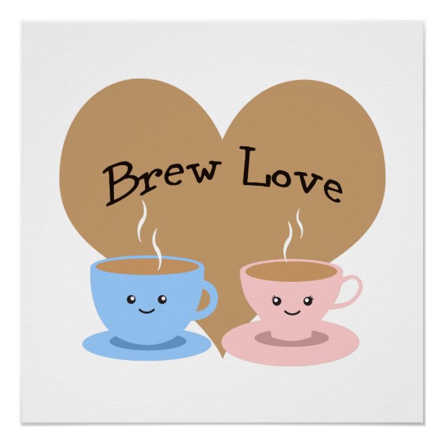 Poster Brew Love ! Coffee Mugs (Devant)
