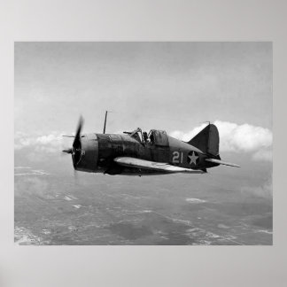Poster Brewster F2A Buffalo