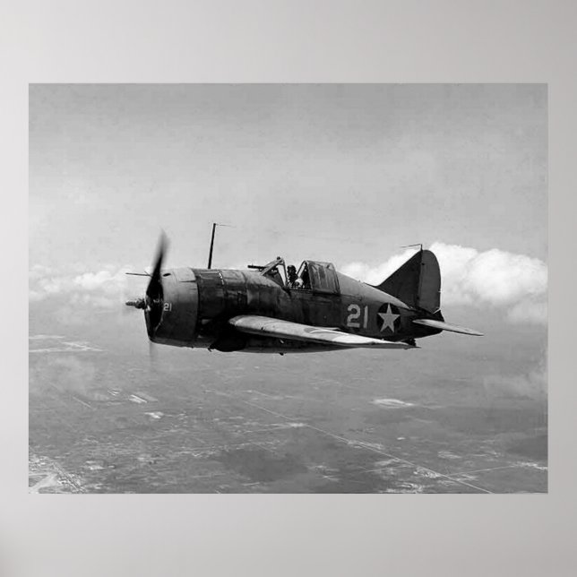 Poster Brewster F2A Buffalo (Devant)