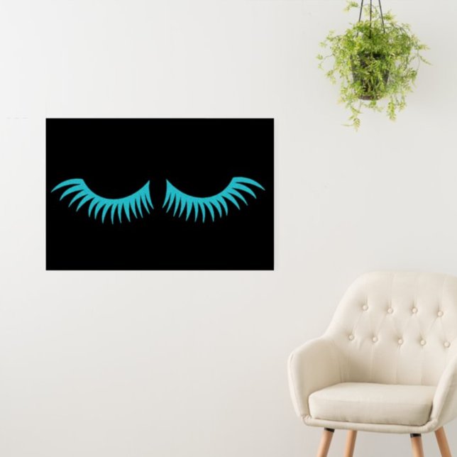 Poster BRIDE CO Darling Turquoise Blue Eyelashes Party (Créateur téléchargé)