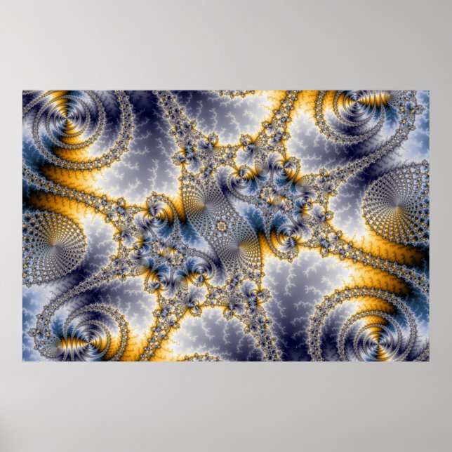Poster Bridge Network - Mandelbrot Fractal Art (Devant)