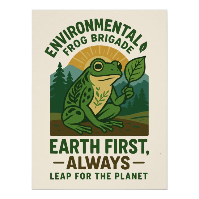 Poster Brigade de Grenouille pour l'Environnement – La Te (Devant)