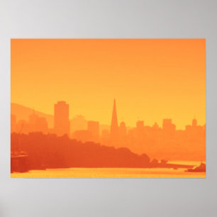 Poster Bright San Francisco sunset.