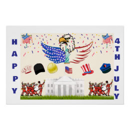 Poster brillant -4 juillet