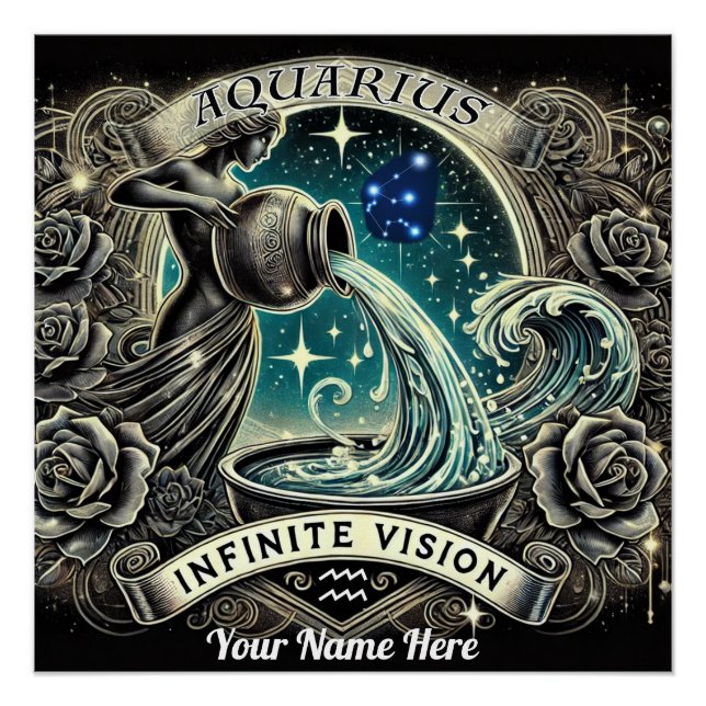 Poster brillant Aquarius "Infinite Vision" (Devant)