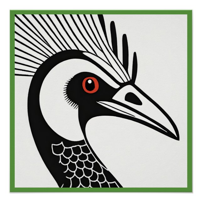 Poster brillant Cassowary (Devant)