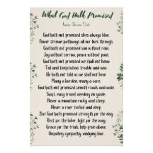 Poster brillant Ce que Dieu a promis