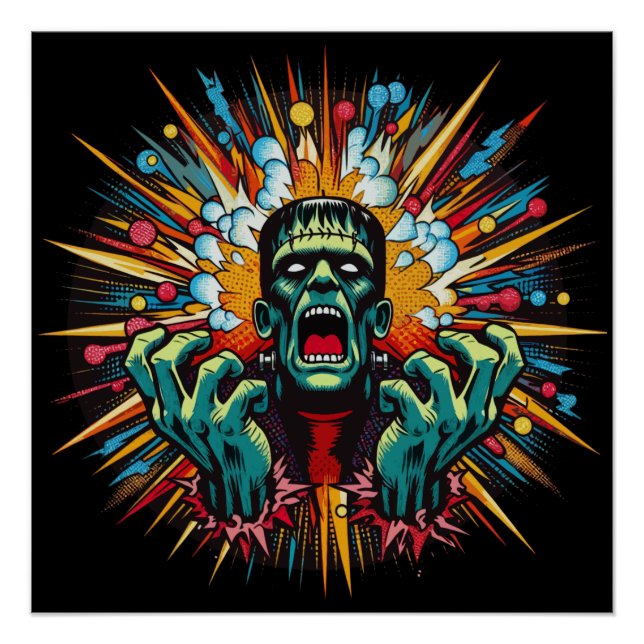 Poster brillant de Frankenstein's Melt Down (Devant)