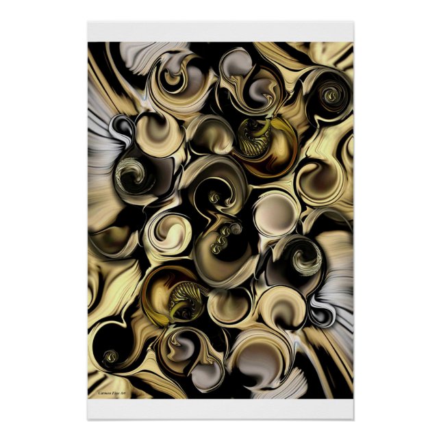 Poster brillant "Dimension Vs Shape" (Devant)