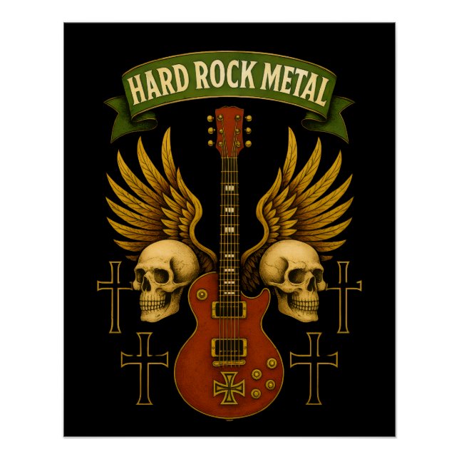 Poster brillant Hard Rock Metal (Devant)