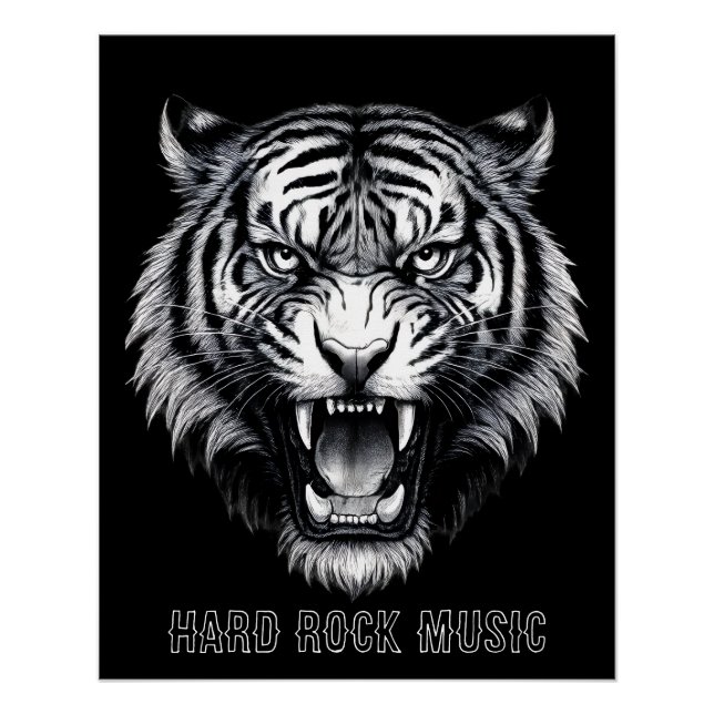 Poster brillant Hard Rock Music (Devant)