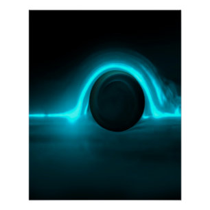 Poster brillant Horizon bleu Blackhole