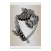 Poster brillant "Jardin Peint"