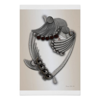 Poster brillant "Jardin Peint"