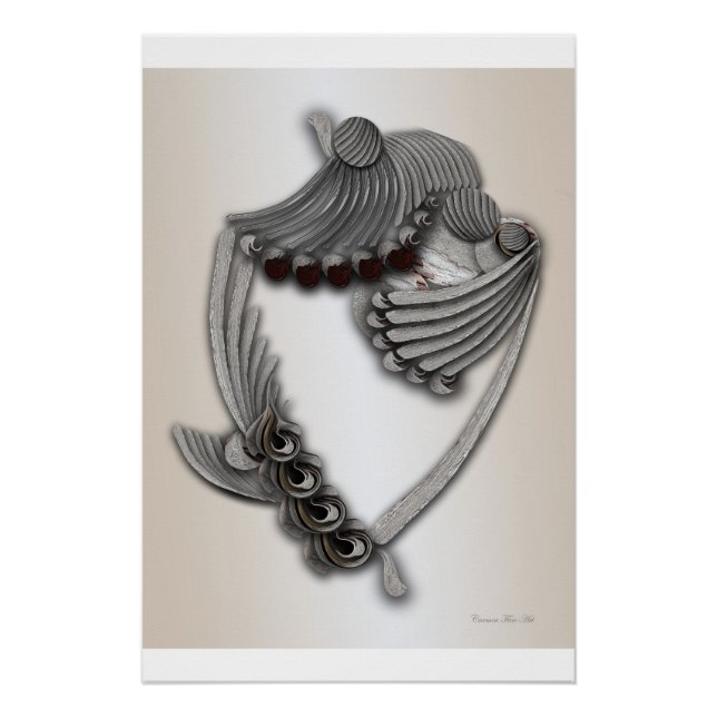 Poster brillant "Jardin Peint" (Devant)