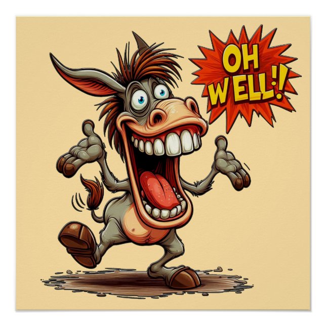 Poster brillant Oh Well Mule (Devant)