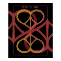 Poster brillant paix et amour