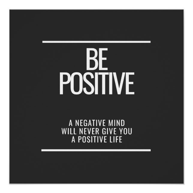 Poster brillant positif - Art Motivationnel modern (Devant)