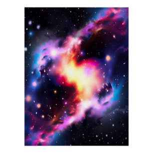 Poster brillant Rainbow Cat Eye Nebula Galaxy