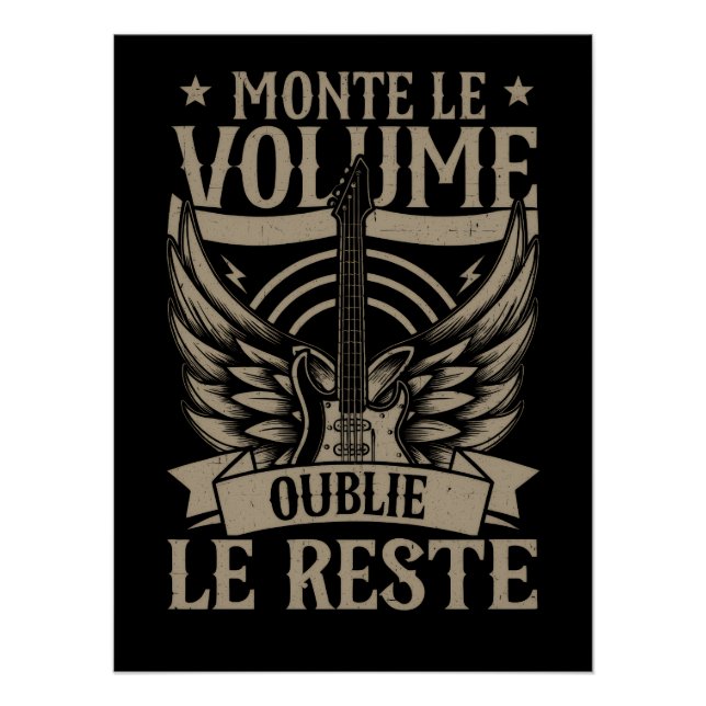 Poster brillant Rock Music (Devant)