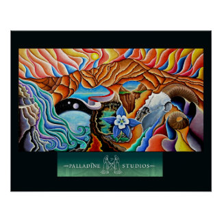 Poster brillant 'Tequila Sunset'