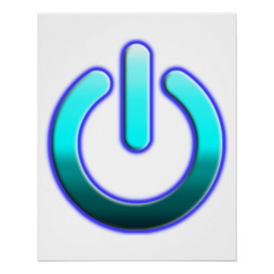 Poster brillant Zer0 Power Zazzle